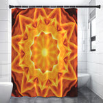 Flame Kaleidoscope Print Shower Curtain
