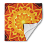Flame Kaleidoscope Print Silk Bandana