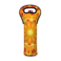 Flame Kaleidoscope Print Single Neoprene Wine Tote