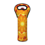 Flame Kaleidoscope Print Single Neoprene Wine Tote