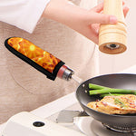 Flame Kaleidoscope Print Skillet Handle Cover