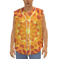 Flame Kaleidoscope Print Sleeveless Baseball Jersey