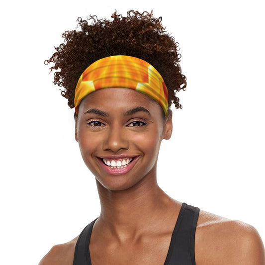 Flame Kaleidoscope Print Sports Headband