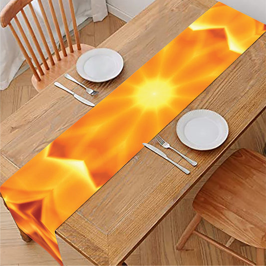 Flame Kaleidoscope Print Table Runner