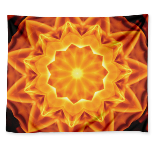 Flame Kaleidoscope Print Tapestry