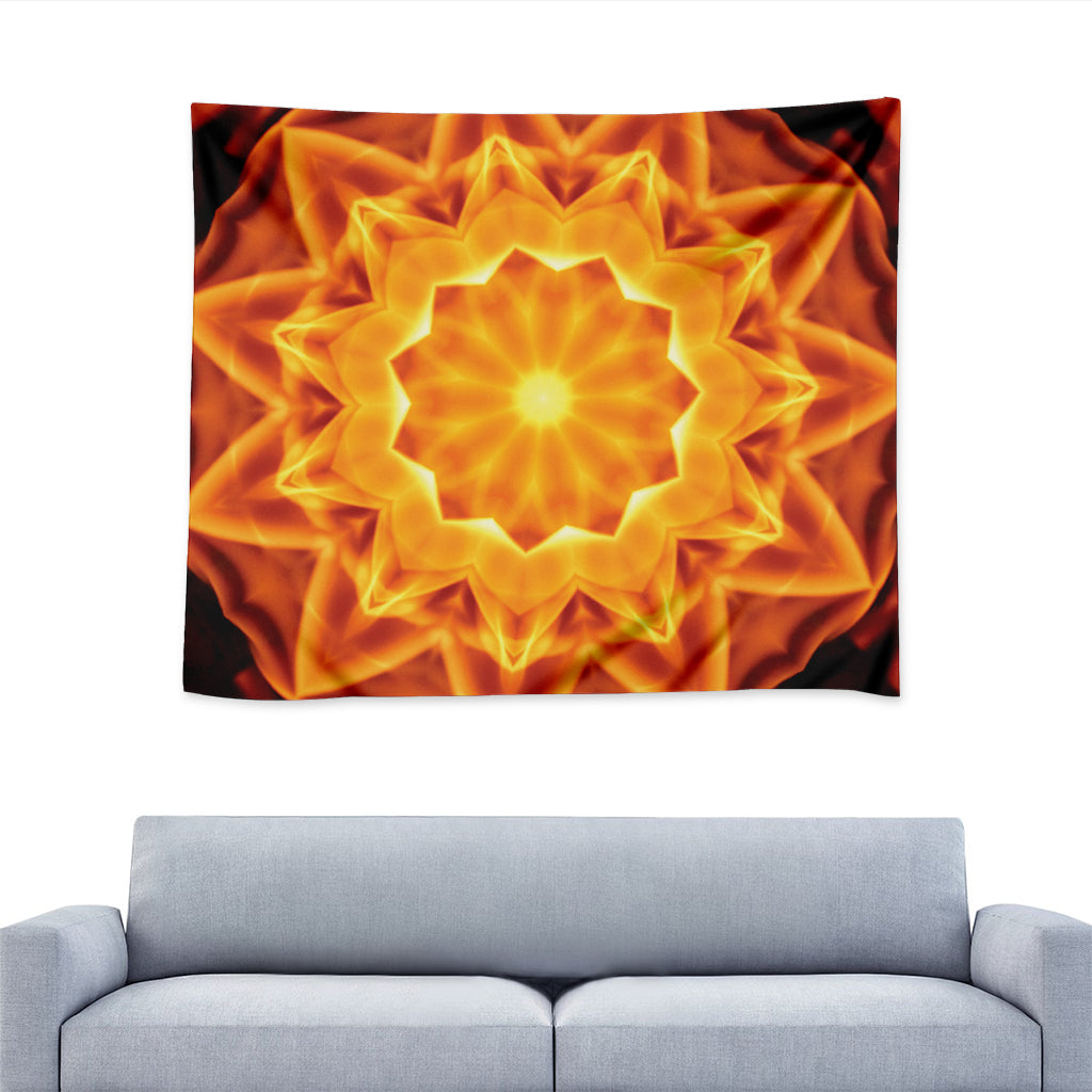 Flame Kaleidoscope Print Tapestry