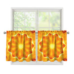 Flame Kaleidoscope Print Tier Curtains