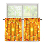 Flame Kaleidoscope Print Tier Curtains