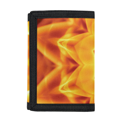 Flame Kaleidoscope Print Trifold Wallet