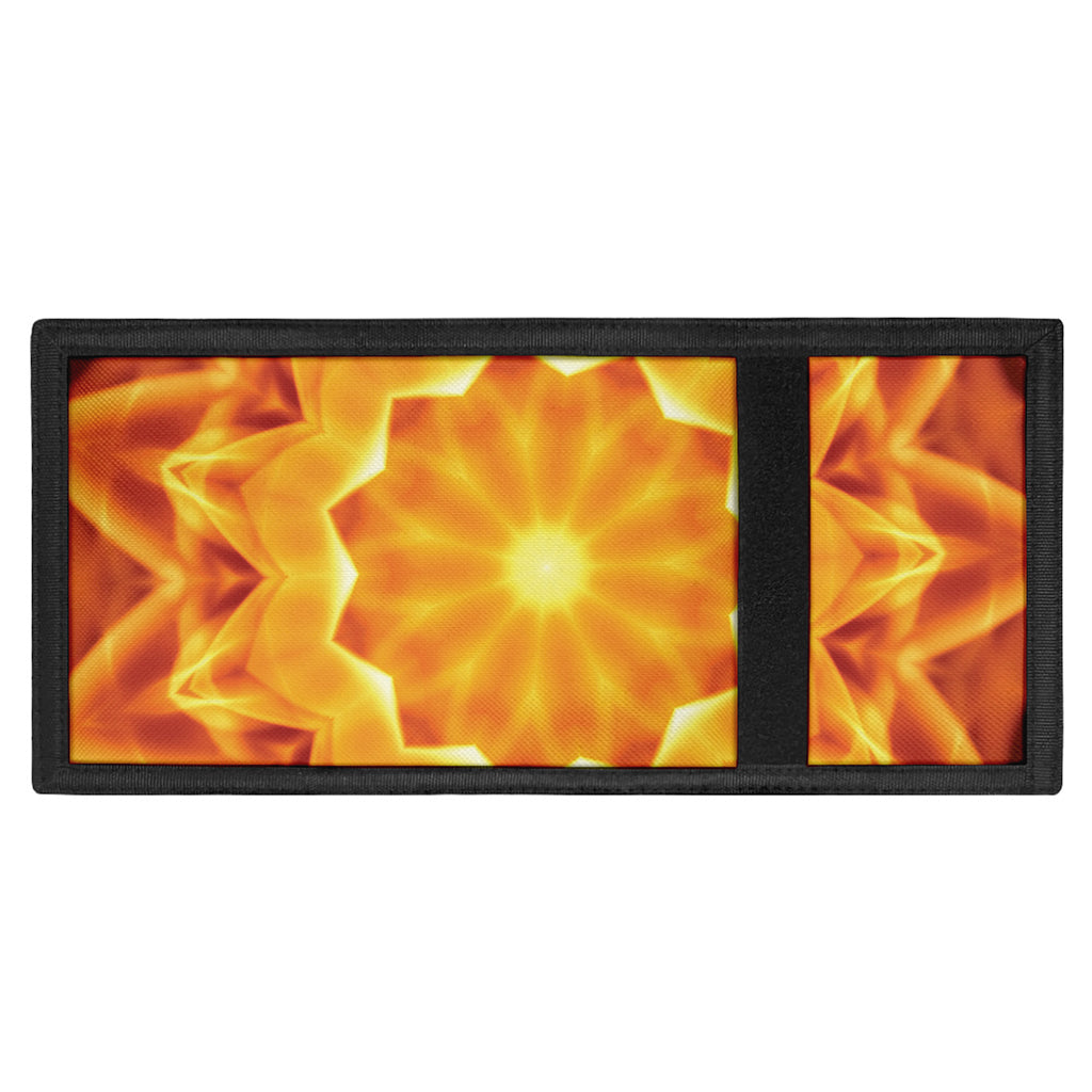 Flame Kaleidoscope Print Trifold Wallet