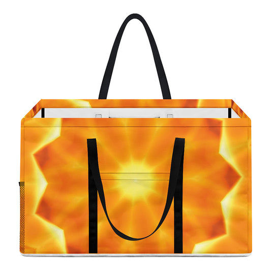 Flame Kaleidoscope Print Utility Tote Bag