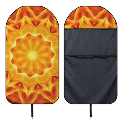 Flame Kaleidoscope Print Waterproof Car Seat Cover