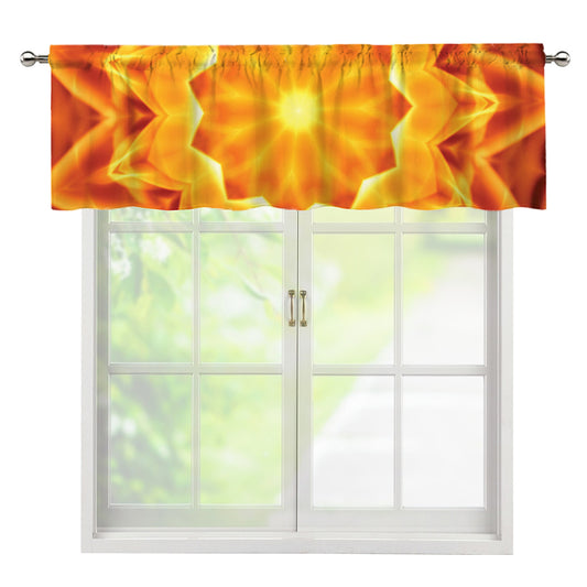 Flame Kaleidoscope Print Window Valance