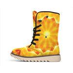 Flame Kaleidoscope Print Winter Boots