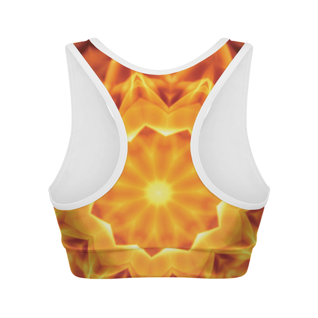 Flame Kaleidoscope Print Women's Sports Bra