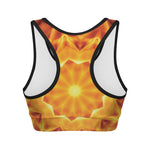 Flame Kaleidoscope Print Women's Sports Bra