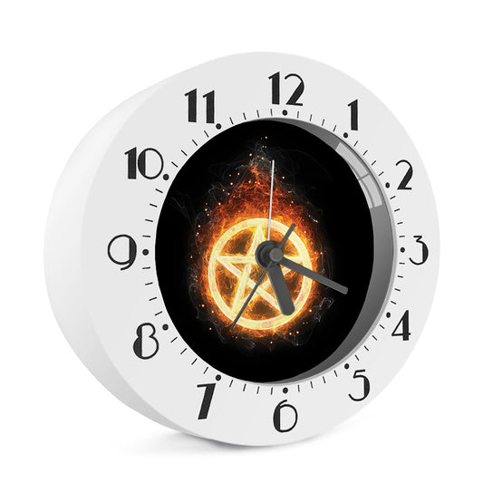 Flame Pentagram Print Alarm Clock