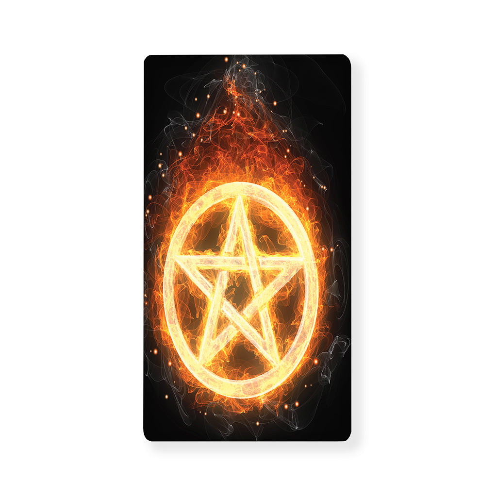 Flame Pentagram Print Baby Crib Sheet