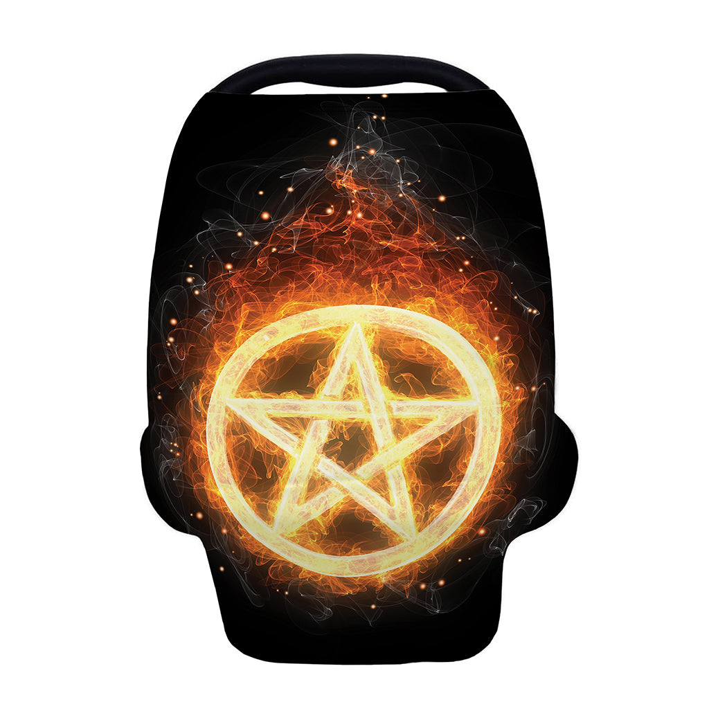 Flame Pentagram Print Baby Seat Cover