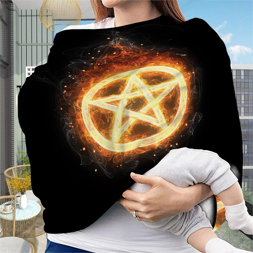 Flame Pentagram Print Baby Seat Cover