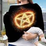 Flame Pentagram Print Baby Seat Cover