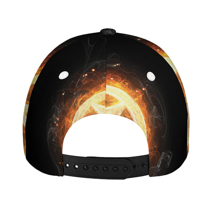 Flame Pentagram Print Baseball Cap