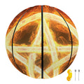 Flame Pentagram Print Basketball