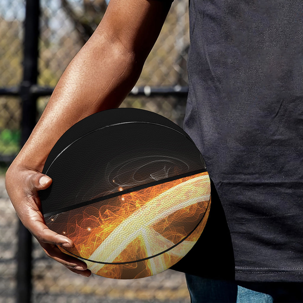 Flame Pentagram Print Basketball