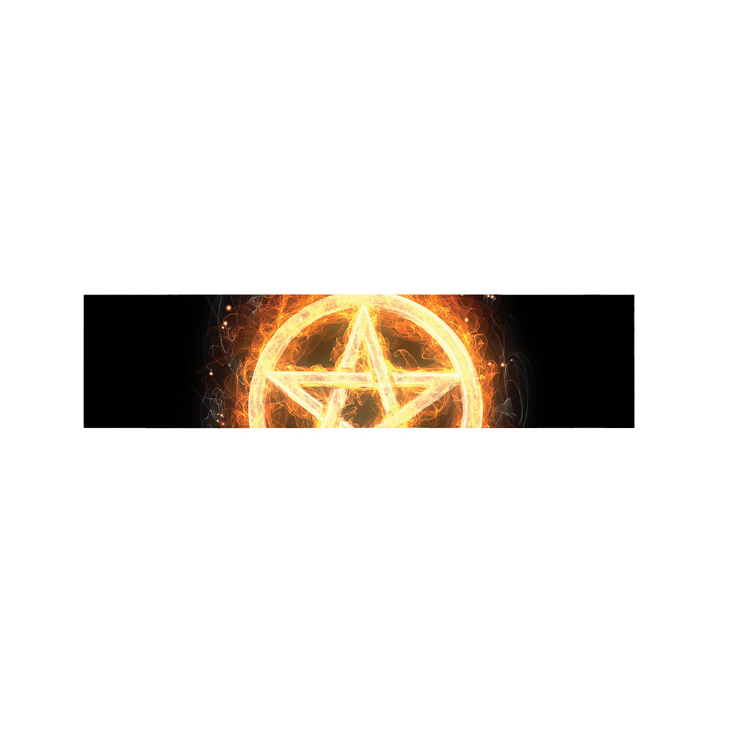Flame Pentagram Print Bed Runner