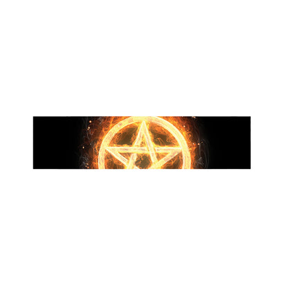 Flame Pentagram Print Bed Runner