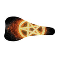 Flame Pentagram Print Bicycle Seat Cover