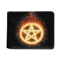 Flame Pentagram Print Bifold Wallet