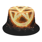 Flame Pentagram Print Bucket Hat