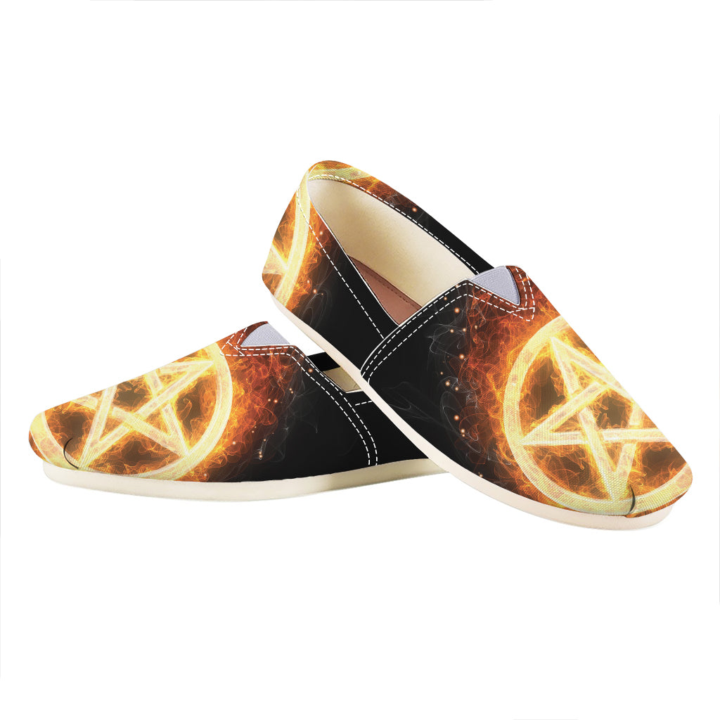 Flame Pentagram Print Casual Shoes