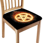 Flame Pentagram Print Chair Cushion Cover