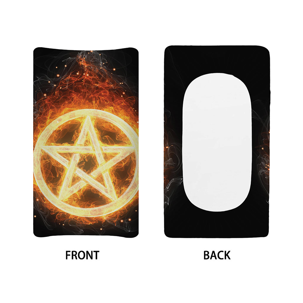 Flame Pentagram Print Changing Pad Cover
