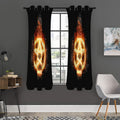 Flame Pentagram Print Grommet Curtain Panels