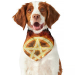 Flame Pentagram Print Dog Bandana