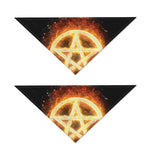 Flame Pentagram Print Dog Bandana