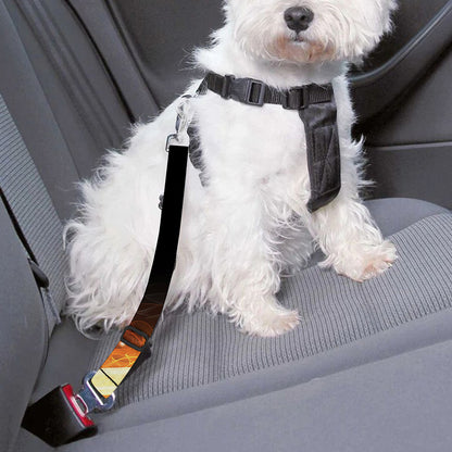 Flame Pentagram Print Dog Seat Belt