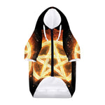 Flame Pentagram Print Dog Zip Up Hoodie
