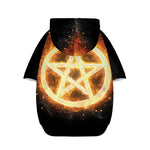 Flame Pentagram Print Dog Zip Up Hoodie