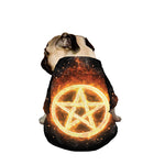 Flame Pentagram Print Dog Zip Up Jacket