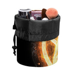 Flame Pentagram Print Drawstring Makeup Bag