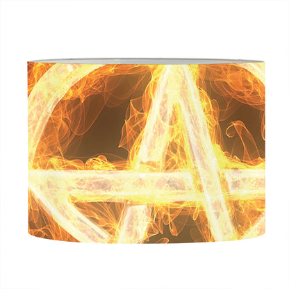 Flame Pentagram Print Drum Lamp Shade
