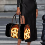 Flame Pentagram Print Duffle Bag