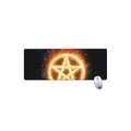 Flame Pentagram Print Extended Mouse Pad