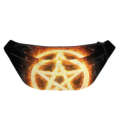 Flame Pentagram Print Fanny Pack