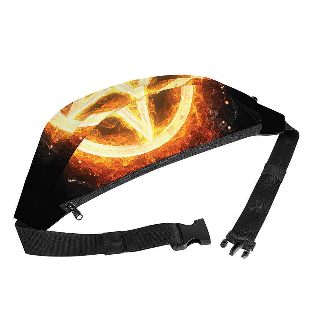 Flame Pentagram Print Fanny Pack