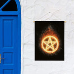 Flame Pentagram Print Garden Flag